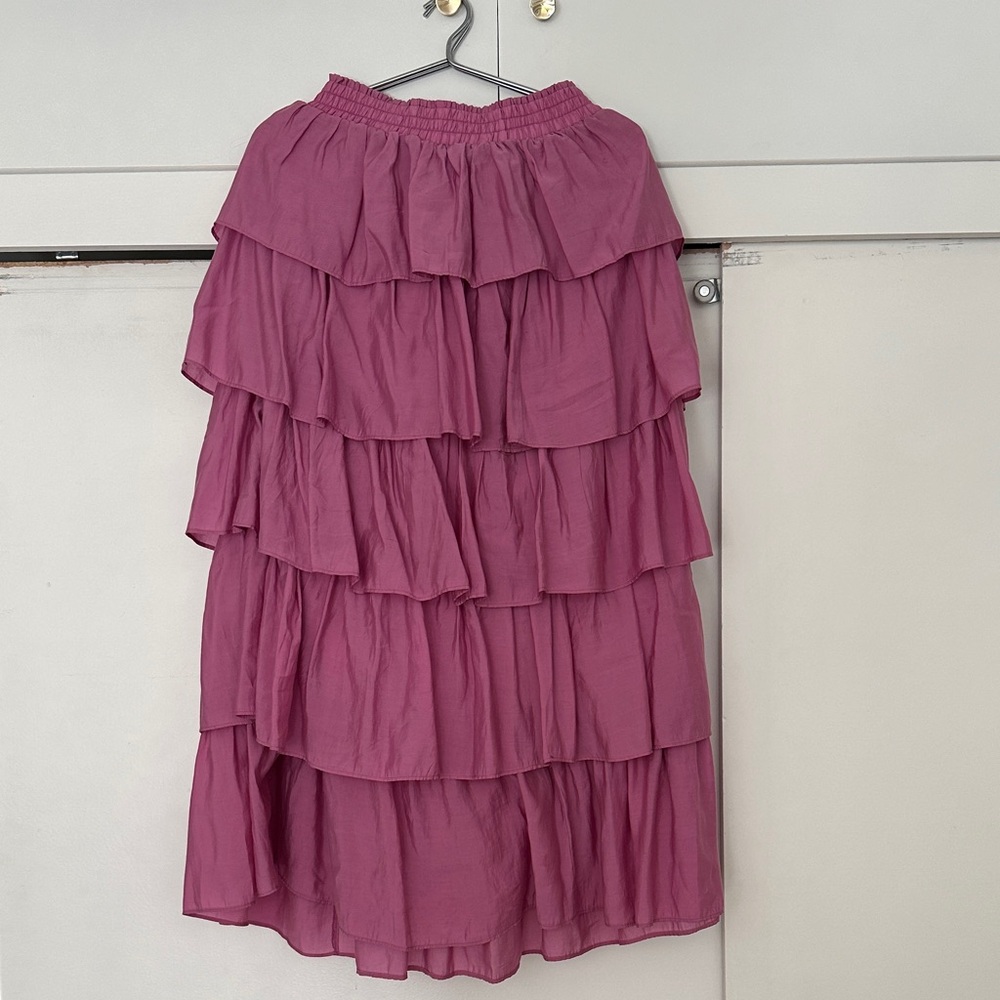 Endless Rose Mauve Tiered A-Line Skirt